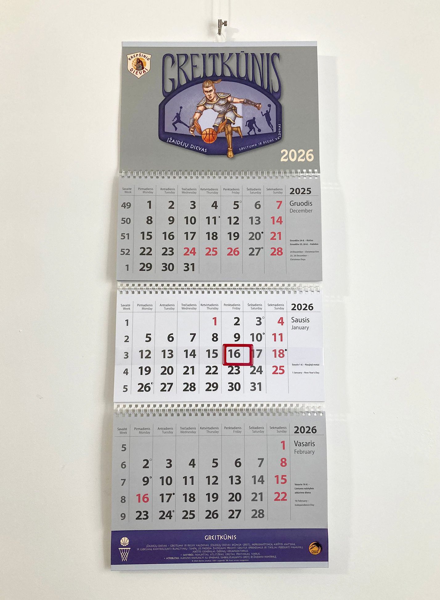 Kalendorius „Greitkūnis“